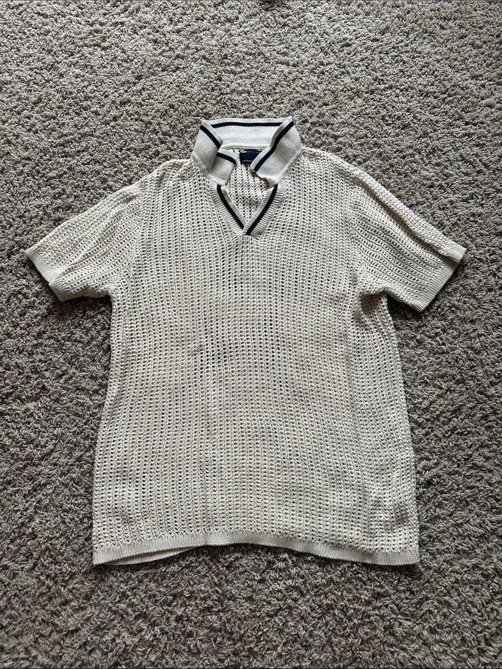 ASOS Design mesh knit polo